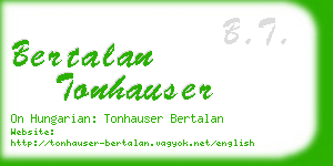 bertalan tonhauser business card